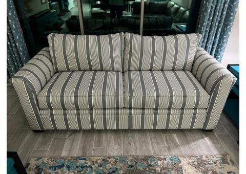 Nearly new custom fabric sofa