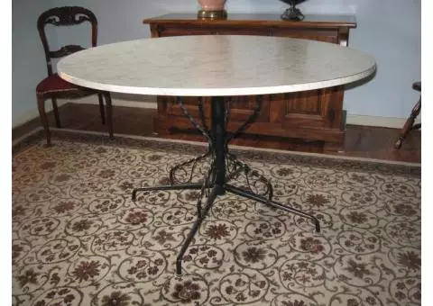 Wrought Iron Dining Table & 4 Chairs